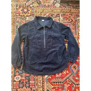 Poetry Popover Shirt Hemp/Cotton Navy Corduroy Size US 4/Small